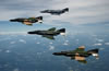 F-4 Aircraft Flying In Formation