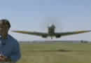 Spitfire flies too close to a news reporter