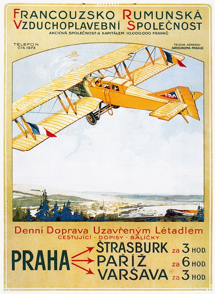 french airshow vintage poster