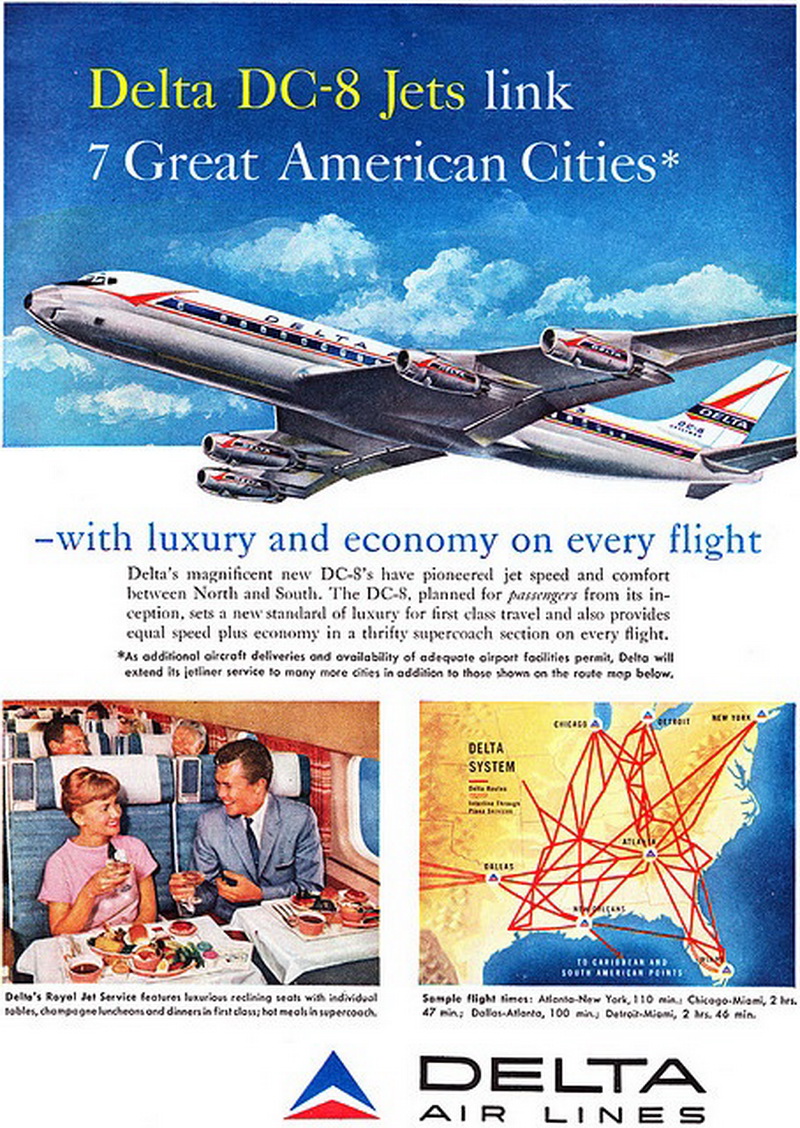 Delta Air Lines ad from December of 1959