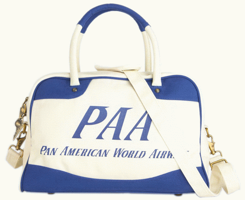 vintage flight bag airline paa pan american world airways