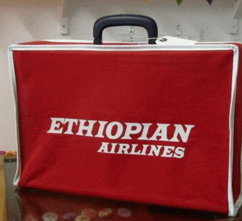 vintage flight bag ethiopian airlines
