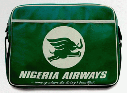 nigeria airways vintage flight bag