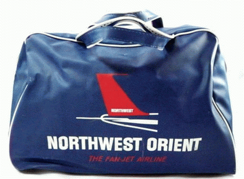 northwest orient flight travel bag