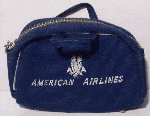 american airlines vintage cloth flight bag