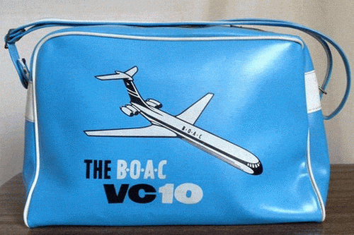 BOAC VC10 vintage flight bag