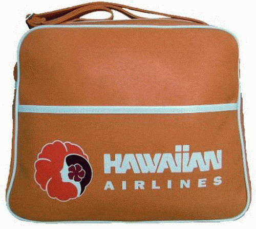 hawaiian airlines vintage flight bag