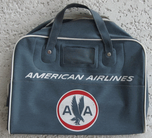 1950 vintage flight retro bag from american airlines
