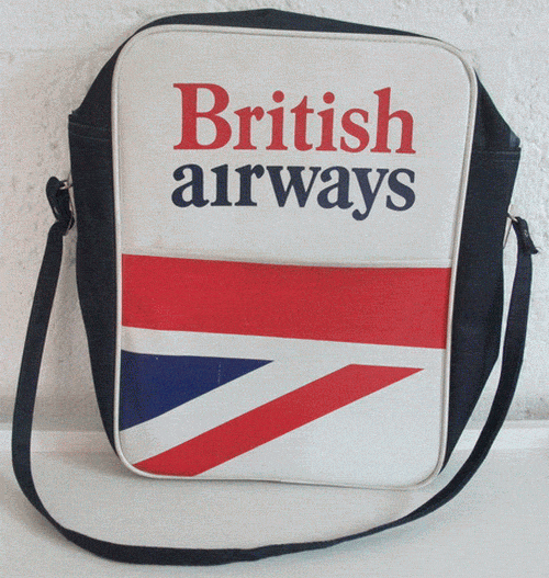 british airways flight bag retro vintage