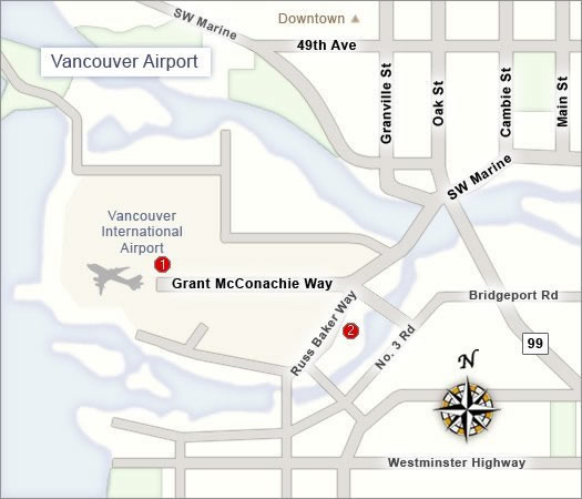 vancouver canada international airport map