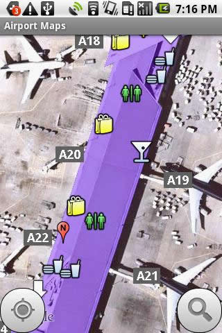 moblie android phone airport map